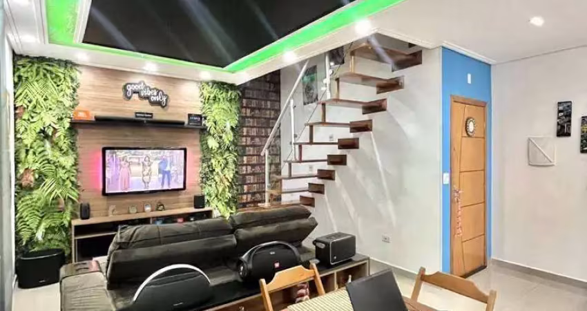 Cobertura com 2 dormitórios à venda, 100 m² por r$ 650.000,00 - vila assunção - santo andré/sp