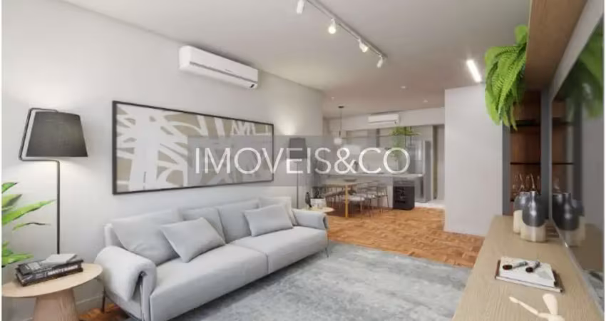 Apartamento de luxo reformado à venda no Itaim Bibi, São Paulo-SP: 3 suítes, 3 salas, 4 banheiros, 1 vaga, 130,00m². Venha conferir!
