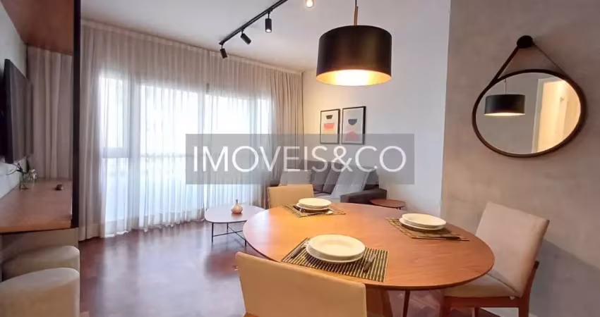 Apartamento mobiliado para locação na vila olímpia, são paulo-sp: 2 quartos, 2 salas, 2 banheiros, 1 vaga, 72m². venha conferir!