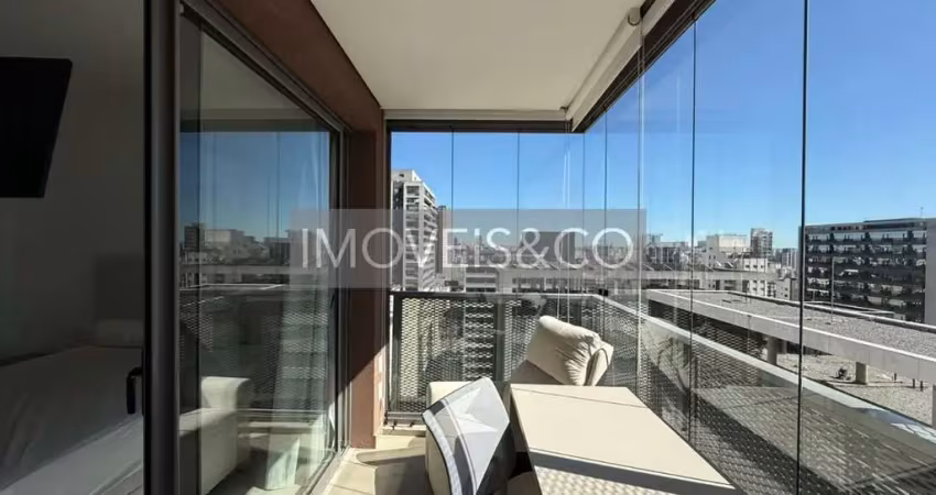 Studio mobiliado para locação em pinheiros, são paulo-sp:  1 suíte, 1 sala, 1 banheiro, 25,28m² de área.