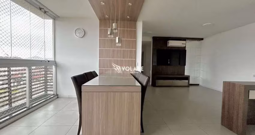 Apartamento semi mobiliado e 98,94m² p/ locação - bairro itoupava norte/blumenau