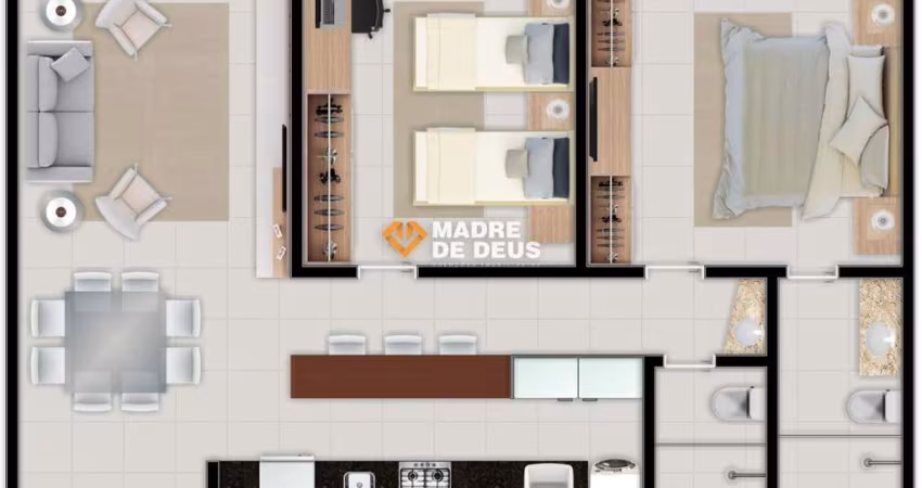 Apartamento com 2 quartos à venda na Avenida Dos Oceanos, 1, Porto das Dunas, Aquiraz