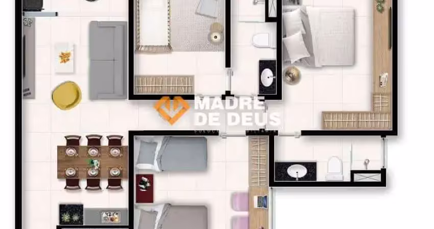 Apartamento com 3 quartos à venda na Ezequiel Campina, 737, Pedras, Eusébio