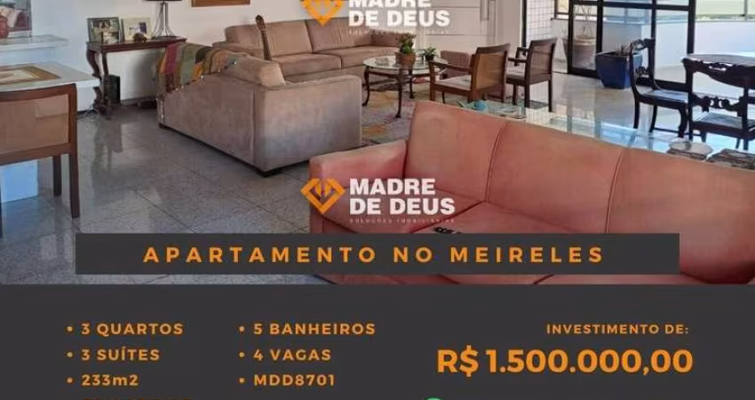 Apartamento com 3 quartos à venda na Rua Vicente Leite, 389, Meireles, Fortaleza