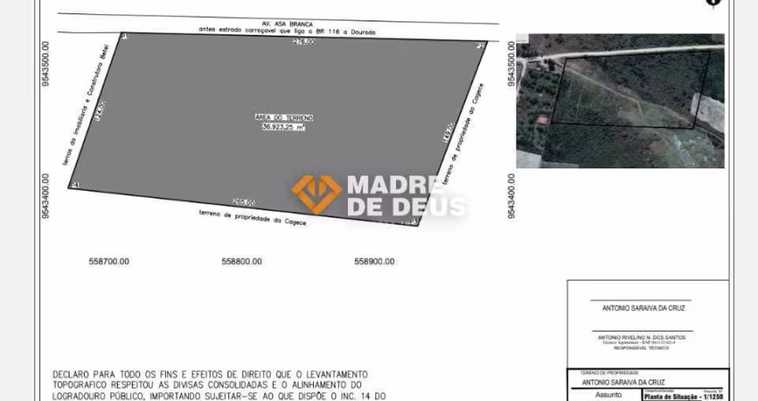 Terreno comercial à venda na Asa Branca, 1, Dourado, Horizonte