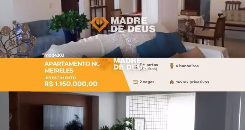 Apartamento com 3 quartos à venda na Rua Ana Bilhar, 867, Meireles, Fortaleza