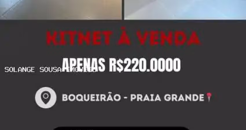 Kitnet para venda em praia grande, boqueirão, 1 banheiro, 1 vaga