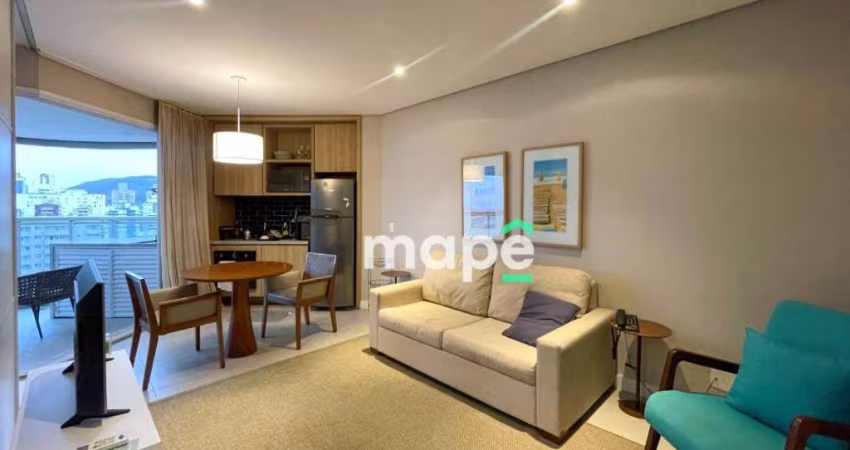 Apartamento com 1 dormitório para alugar, 45 m² por R$ 5.500,00/mês - Pompéia - Santos/SP