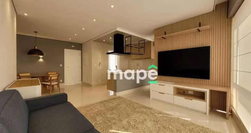 Apartamento com 1 dormitório para alugar, 68 m² por r$ 9.000,00/mês - aparecida - santos/sp