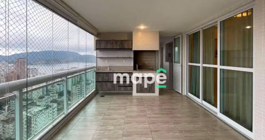 Apartamento com 3 dormitórios para alugar, 150 m² por r$ 15.000,00/mês - aparecida - santos/sp