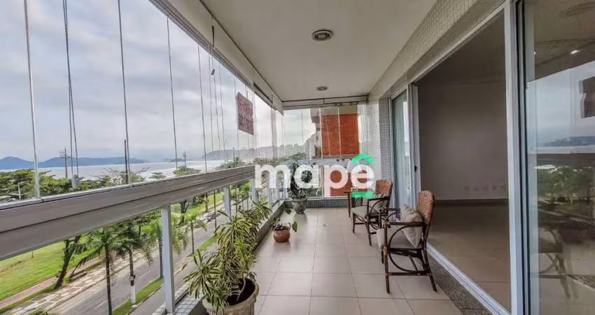 Apartamento com 4 dormitórios para alugar, 226 m² por r$ 15.000,00/mês - embaré - santos/sp