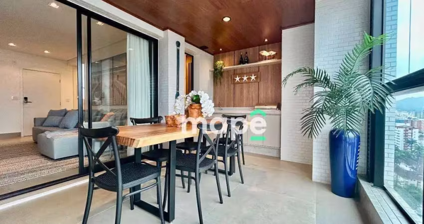 Apê novo com 2 suítes à venda, 83 m² - boqueirão - santos/sp