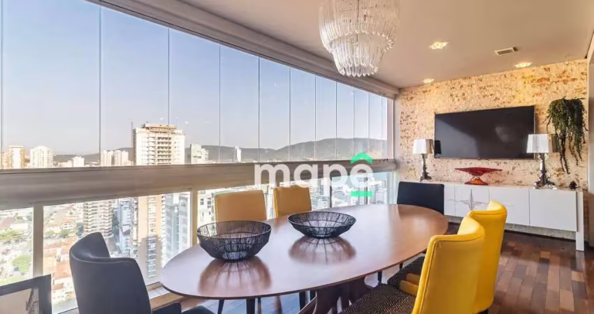 Apartamento com 1 dormitório, 106 m² - venda por r$ 2.100.000,00 ou aluguel por r$ 13.000,00/mês - aparecida - santos/sp