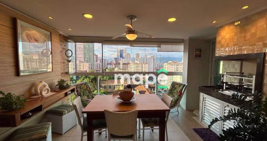 Apartamento com 3 dormitórios à venda, 123 m² por R$ 1.590.000,00 - Boqueirão - Santos/SP