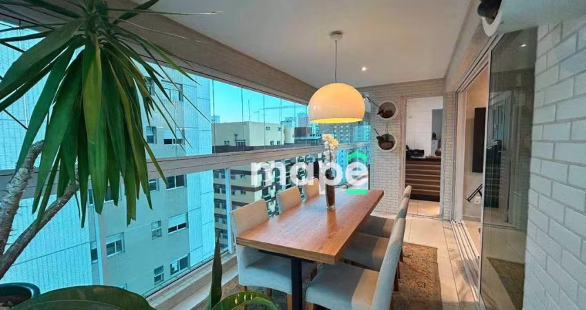 Apartamento com 3 dormitórios à venda, 145 m² por R$ 1.750.000,00 - Gonzaga - Santos/SP