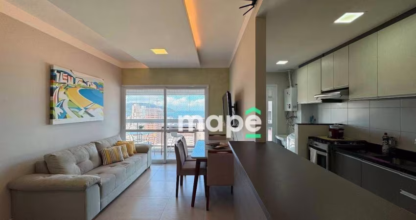 Apartamento com 2 dormitórios para alugar, 80 m² por R$ 7.600,00/mês - Gonzaga - Santos/SP