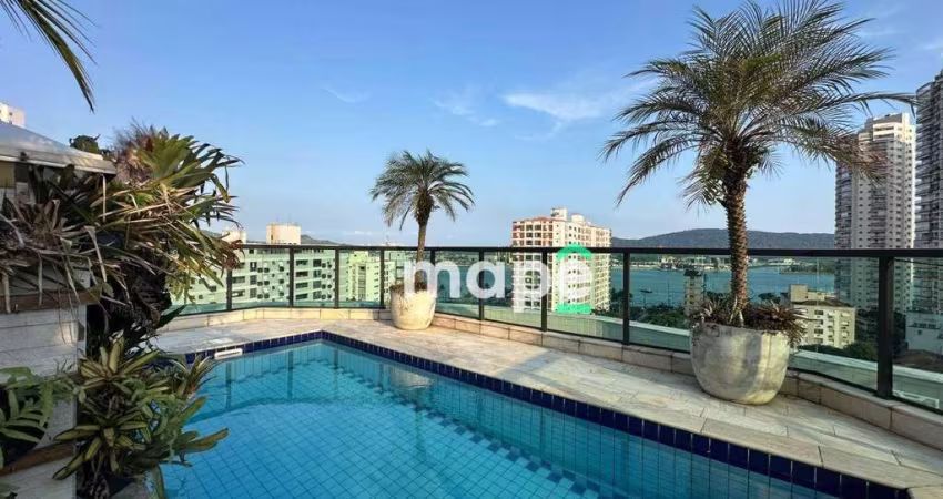 Cobertura com 5 dormitórios à venda, 600 m² por R$ 3.710.000,00 - Ponta da Praia - Santos/SP