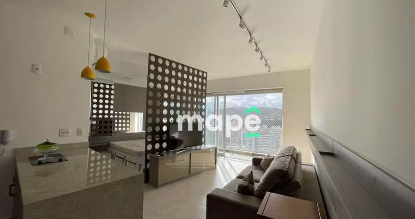 Apartamento com 1 dormitório para alugar, 50 m² por R$ 5.800,00/mês - Pompéia - Santos/SP