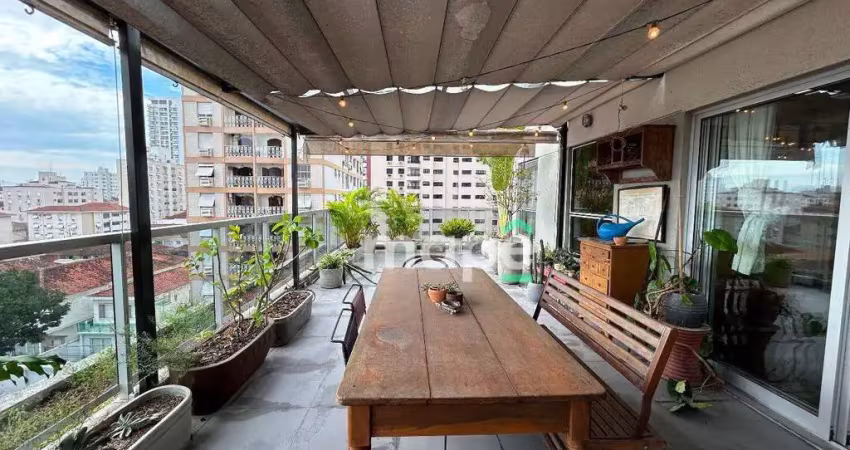 Apartamento Garden com 1 dormitório à venda, 126 m² por R$ 1.395.000,00 - Embaré - Santos/SP