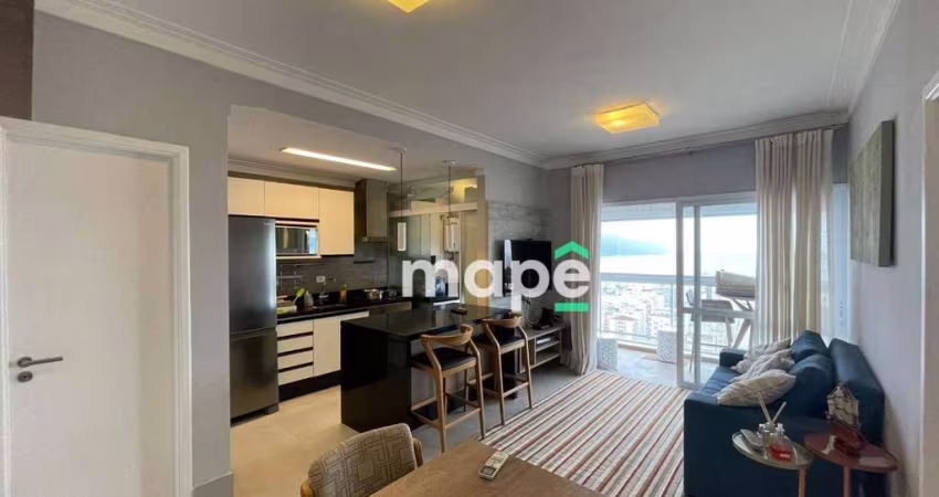 Apartamento para alugar, 57 m² por R$ 5.800,00/mês - Gonzaga - Santos/SP