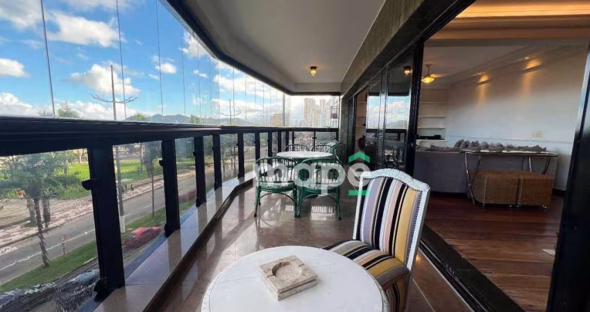 Apartamento com 3 dormitórios com vista para o mar, 252 m² - venda por R$ 3.000.000 ou aluguel por R$ 17.419/mês - Pompéia - Santos/São Paulo