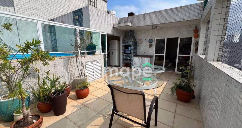 Cobertura com 4 dormitórios à venda, 254 m² por R$ 1.900.000,00 - Embaré - Santos/SP