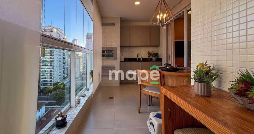 Apartamento  impecável (mobiliado e decorado) à venda, 110 m² - boqueirão - santos/sp
