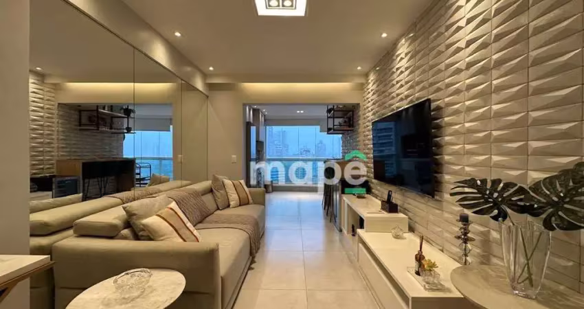 Apartamento com 3 dormitórios, 104 m² - venda por r$ 2.150.000,00 ou aluguel por r$ 14.000,00/mês - gonzaga - santos/sp