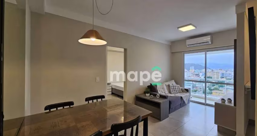 Apartamento com 1 dormitório para alugar, 47 m² por r$ 4.500,00/mês - boqueirão - santos/sp