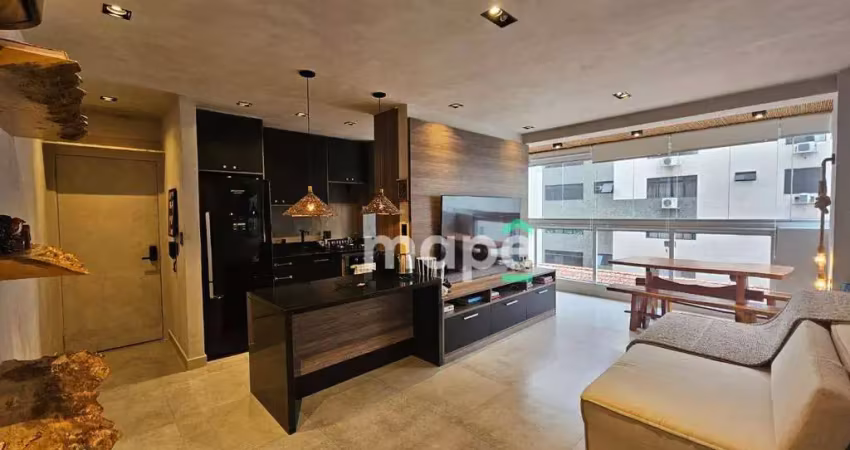 Apartamento com 1 dormitório para alugar, 55 m² por r$ 6.200,00/mês - ponta da praia - santos/sp