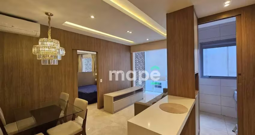 Apartamento com 1 dormitório para alugar, 45 m² por r$ 5.500,00/mês - boqueirão - santos/sp