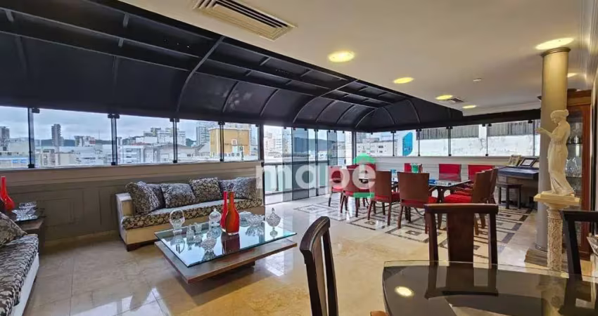 Cobertura com 5 dormitórios para alugar, 539 m² por r$ 20.000/mês - gonzaga - santos/sp