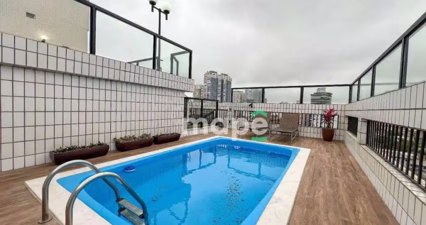 Cobertura com 3 dormitórios à venda, 294 m² por r$ 3.400.000,00 - ponta da praia - santos/sp