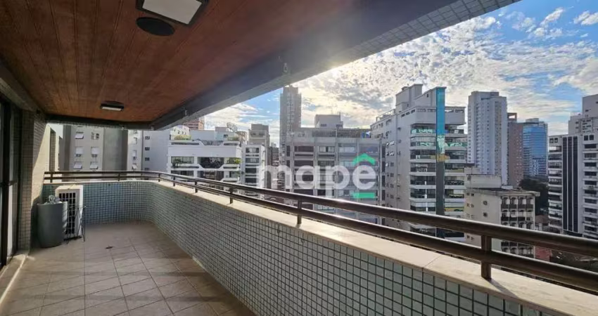 Apartamento com 4 dormitórios para alugar, 213 m² por r$ 18.000,00/mês - boqueirão - santos/sp