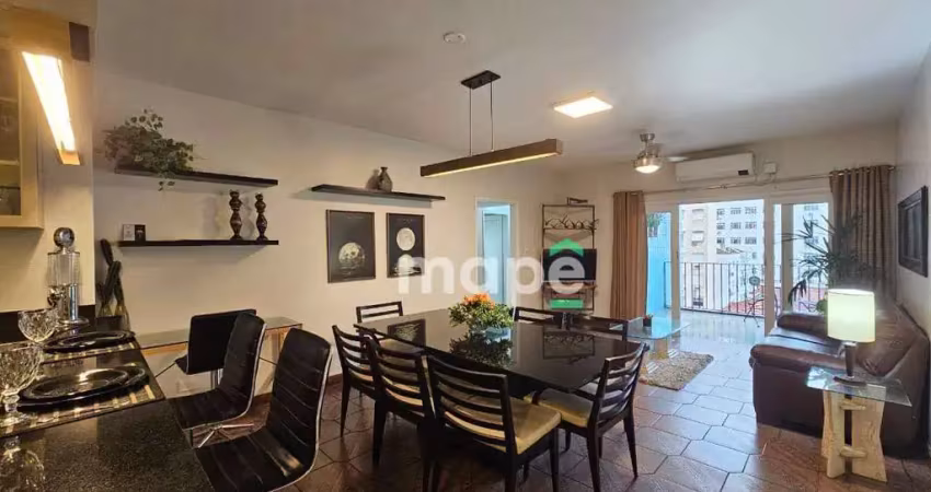 Apartamento com 2 dormitórios para alugar, 90 m² por r$ 6.000,00/mês - pompéia - santos/sp