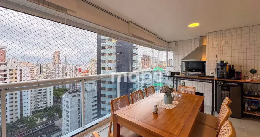 Apartamento com 3 dormitórios à venda, 143 m² por r$ 2.550.000,00 - boqueirão - santos/sp
