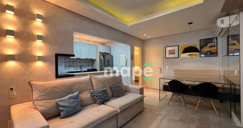 Apartamento com 1 dormitório para alugar, 57 m² por r$ 5.800,00/mês - gonzaga - santos/sp
