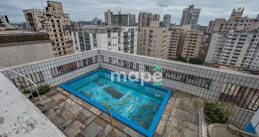 Cobertura com 4 dormitórios à venda, 396 m² por r$ 1.850.000,00 - ponta da praia - santos/sp