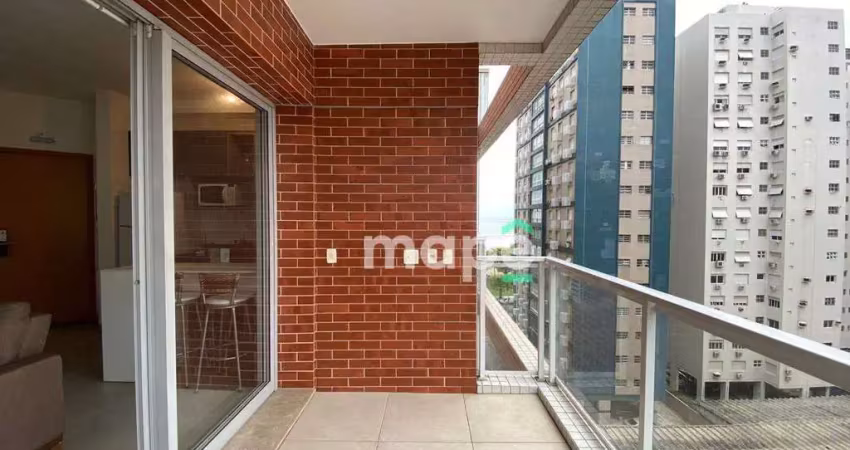 Apartamento com 1 dormitório para alugar, 45 m² por r$ 6.000,00/mês - boqueirão - santos/sp