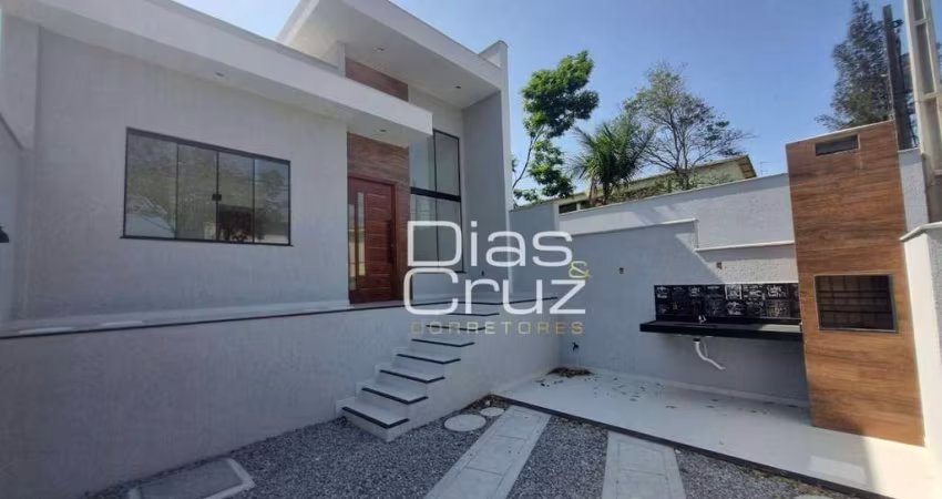 Casa linear no Jardim Campomar em Rio das Ostras, 2 quartos