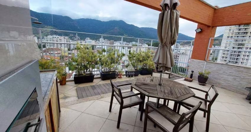 Cobertura duplex à venda, 3 quartos, 1 suíte, 3 varandas, 2 vagas, 177m², vista livre, Vila Isabel - RJ.