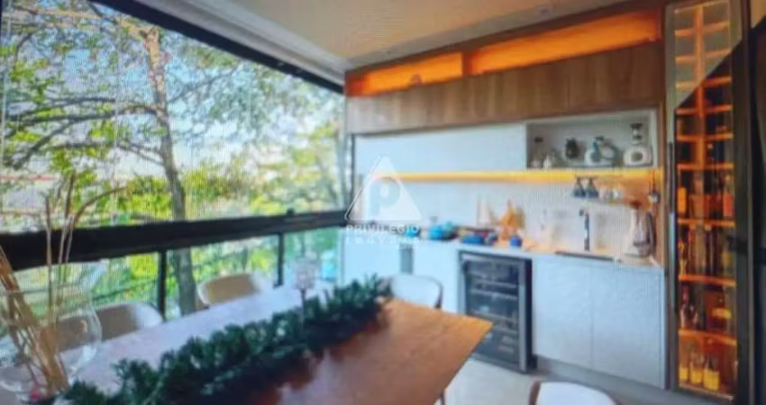 O paraíso existe e fica no jardim oceânico: varanda gourmet e vista da gávea no seu novo lar