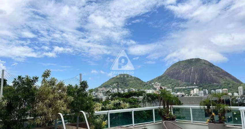 Cobertura com 5 suites, vista Lagoa e Corcovado no JB, 470m²