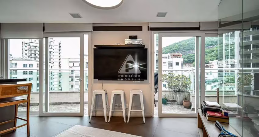 Humaitá! cobertura duplex, varanda, 4 quartos, 2 suites, 1 vaga, infraestrutura, portaria 24h, 165m²
