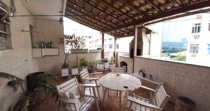 Cobertura Linerar, terraço com churraqueira, 3 quartos, suíte, vaga na escritura e 160m² no Iptu - Botafogo - Rio de Janeiro.