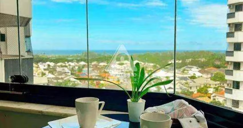 Apartamento reformado com vista mar, 2 quartos, 1 suíte, 1 vaga de garagem no Barra Bali