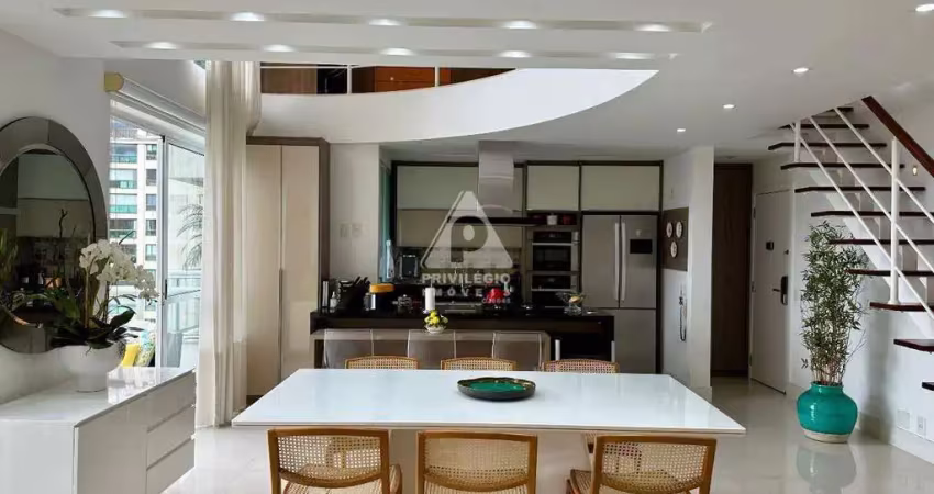 Apartamento duplex à venda, 02 quartos, 01 suíte, 01 vaga, barra da tijuca - peninsula - mandarim