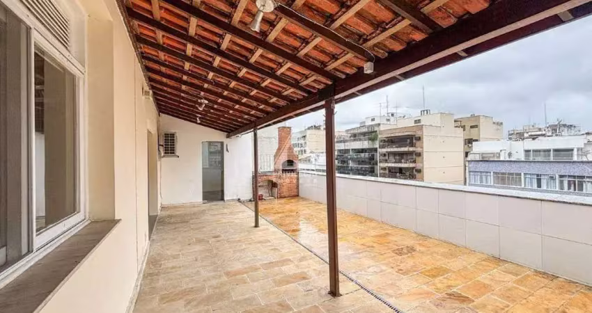 Cobertura linear à venda, 2 quartos, 2 banheiros, varanda goumet, 141m², tijuca/rj.