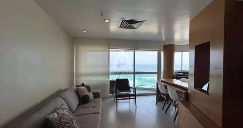 Flat à venda, 02 quartos, 01 suíte, 01 vaga, frontal mar, wyndham, fora do pool, barra da tijuca - rio de janeiro/rj