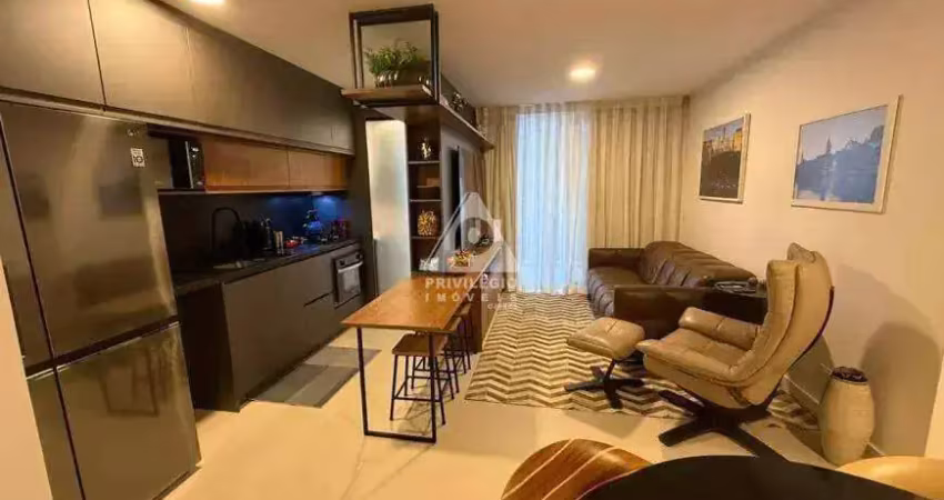 Botafogo! apartamento, varanda, dois quartos, suite com closet, infraestrutura, uma vaga, 76m²